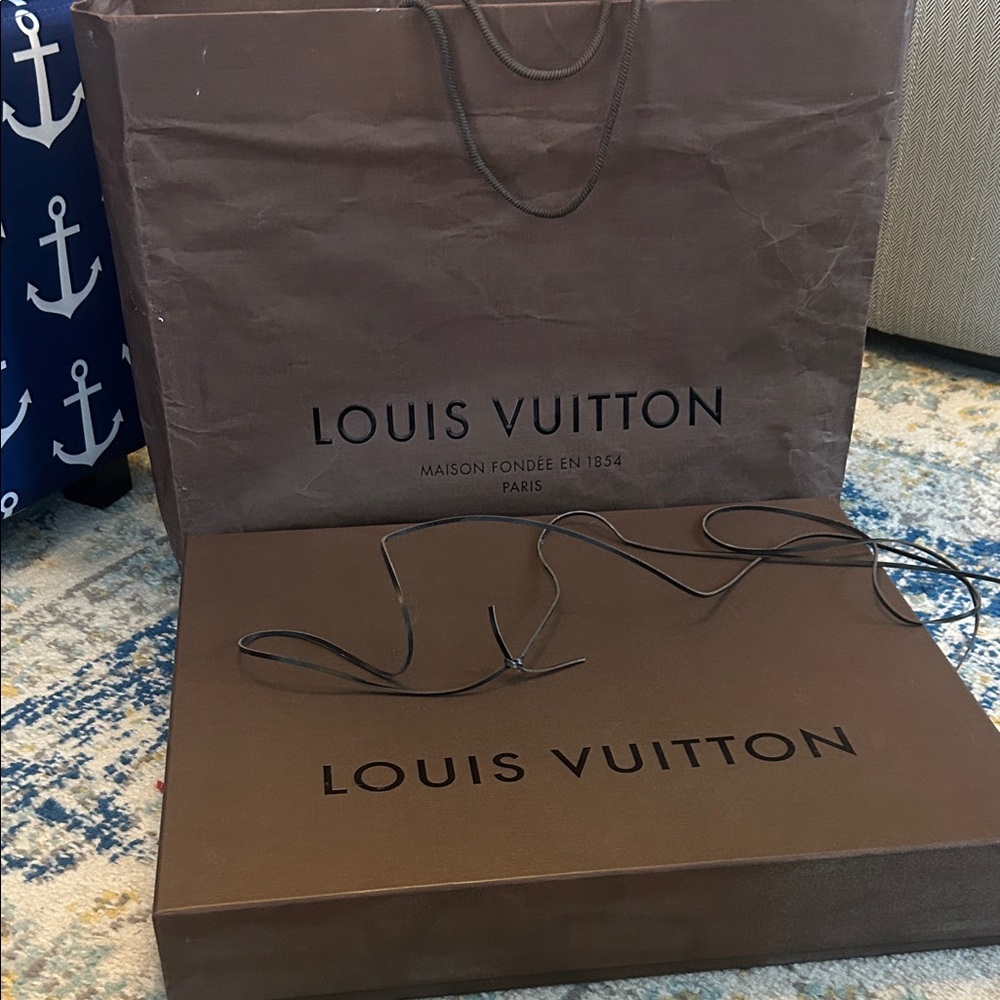 Louis Vuitton Chocolate Brown Bag and Box Set